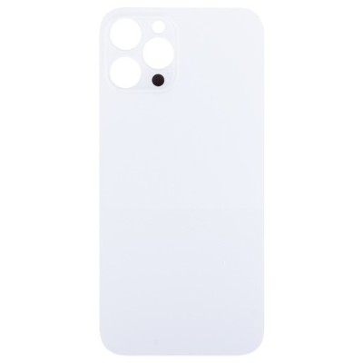 Задняя крышка для iPhone 12 Pro Белый (стекло, широкий вырез под камеру, логотип) - Премиум