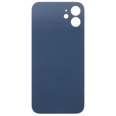 Задняя крышка для iPhone 12 Красный (стекло, широкий вырез под камеру, логотип) - Премиум