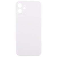 Задняя крышка для Apple iPhone 12 Белый (стекло, узкий вырез под камеру, логотип) - Премиум