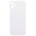 Задняя крышка для Apple iPhone 12 Белый (стекло, узкий вырез под камеру, логотип) - Премиум
