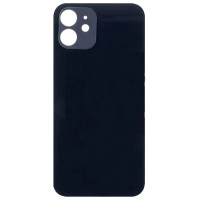 Задняя крышка для iPhone 12 Белый (стекло, широкий вырез под камеру, логотип) - Премиум