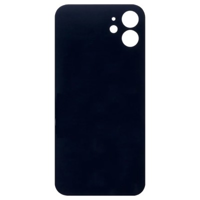 Задняя крышка для iPhone 12 Белый (стекло, широкий вырез под камеру, логотип) - Премиум