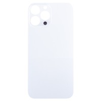 Задняя крышка для iPhone 13 Pro Белый (стекло, широкий вырез под камеру, логотип) - Премиум