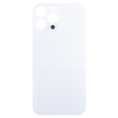 Задняя крышка для iPhone 13 Pro Белый (стекло, широкий вырез под камеру, логотип) - Премиум