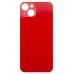 Задняя крышка для iPhone 13 Красный (стекло, широкий вырез под камеру, логотип) - Премиум