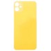 Задняя крышка для iPhone 11 Желтый (стекло, широкий вырез под камеру, логотип) - Премиум