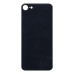 Задняя крышка для Apple iPhone 8 (черная) (стекло, широкий вырез под камеру) - Премиум