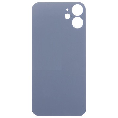 Задняя крышка для iPhone 12 mini Синий (стекло, широкий вырез под камеру, логотип) - Премиум
