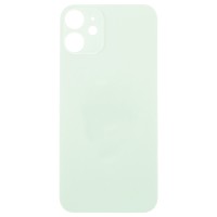 Задняя крышка для Applе iPhone 12 mini (зеленая) (стекло, узкий вырез под камеру, логотип)