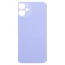 Задняя крышка для iPhone 12 mini Фиолетовый (стекло, широкий вырез под камеру, логотип) - Премиум