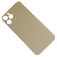Задняя крышка для iPhone 11 Pro Золото (стекло, широкий вырез под камеру, логотип) - Премиум