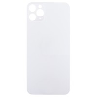 Задняя крышка для iPhone 11 Pro Белый (стекло, широкий вырез под камеру, логотип) - Премиум