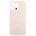 Задняя крышка для iPhone 14 Pro Золото (стекло, широкий вырез под камеру, логотип) - Премиум