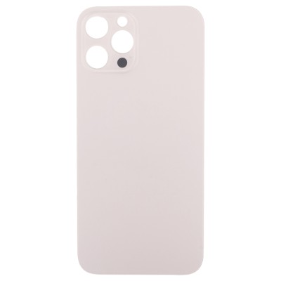 Задняя крышка для Apple iPhone 12 Pro Max Золото (стекло, узкий вырез под камеру, логотип) - Премиум