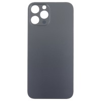 Задняя крышка для Apple iPhone 12 Pro Max Серый (стекло, узкий вырез под камеру, логотип) - Премиум Задняя крышка для Apple iPhone 12 Pro Max Серый (стекло, узкий вырез под камеру, логотип) - Премиум