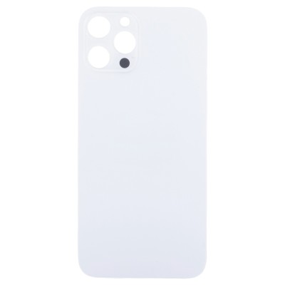 Задняя крышка для Apple iPhone 12 Pro Max Белый (стекло, узкий вырез под камеру, логотип) - Премиум