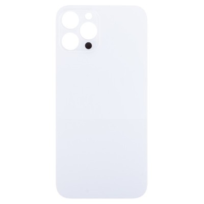 Задняя крышка для iPhone 12 Pro Max Белый (стекло, широкий вырез под камеру, логотип) - Премиум