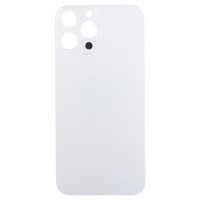 Задняя крышка для Apple iPhone 13 Pro Max Белый (стекло, узкий вырез под камеру, логотип) - Премиум