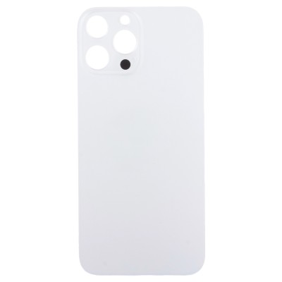 Задняя крышка для Apple iPhone 13 Pro Max Белый (стекло, узкий вырез под камеру, логотип) - Премиум