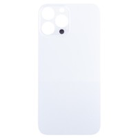 Задняя крышка для iPhone 13 Pro Max Белый (стекло, широкий вырез под камеру, логотип) - Премиум