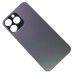 Задняя крышка для iPhone 14 Pro Max Черный (стекло, широкий вырез под камеру, логотип) - Премиум