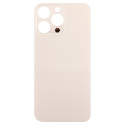 Задняя крышка для iPhone 14 Pro Max Золото (стекло, широкий вырез под камеру, логотип) - Премиум