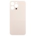 Задняя крышка для iPhone 14 Pro Max Золото (стекло, широкий вырез под камеру, логотип) - Премиум