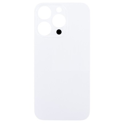 Задняя крышка для iPhone 14 Pro Max Белый (стекло, широкий вырез под камеру, логотип) - Премиум