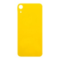 Задняя крышка для iPhone Xr Желтый (стекло, широкий вырез под камеру, логотип) - Премиум