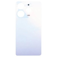 Задняя крышка для Tecno Spark 10 Pro (KI7) (белая) - Премиум