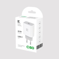 Сетевое зарядное устройство Type-C BC C60 (20W, PD) Белый