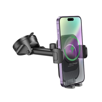 Авто держатель Borofone BH203 (MagSafe 15W, на приборную панель) Черный