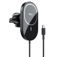 Авто держатель Hoco CA90 (MagSafe 15W, в дефлектор) Черный