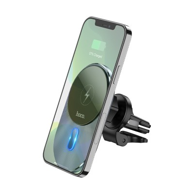 Авто держатель Hoco CA91 (MagSafe 15W, в дефлектор) Черный