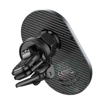 Авто держатель Hoco CA91 (MagSafe 15W, в дефлектор) Черный