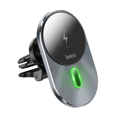 Авто держатель Hoco CA91 (MagSafe 15W, в дефлектор) Черный