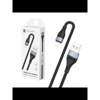 Кабель USB - Lightning BC X57 (5A, оплетка ткань) Черный