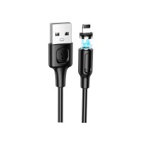 Кабель USB - Lightning Borofone BX41 (2.4A, магнитный) Черный