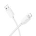 Кабель USB - Lightning Hoco X113 (2.4A, оплетка нейлон) Белый