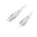 Кабель USB - Lightning Hoco X99 (2.4А, прозрачный силикон, термостойкий) Серый