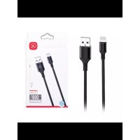 Кабель USB - Lightning XO NB143 (2.4A, оплетка ткань) Черный
