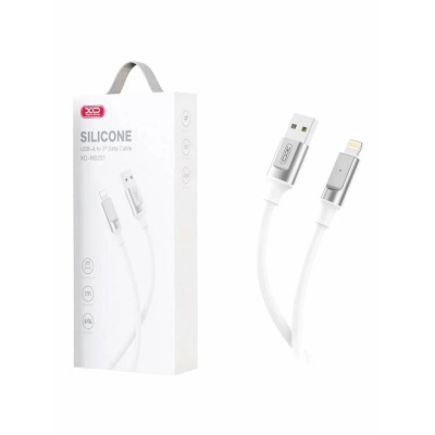 Кабель USB - Lightning XO NB251 (6A, силикон) Белый
