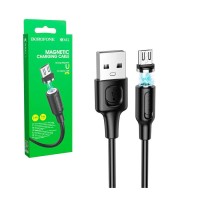 Кабель USB - MicroUSB Borofone BX41 (2.4A, магнитный) Черный
