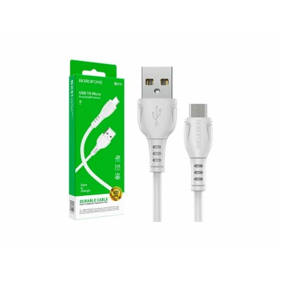 Кабель USB - MicroUSB Borofone BX51 (2.4A) Белый