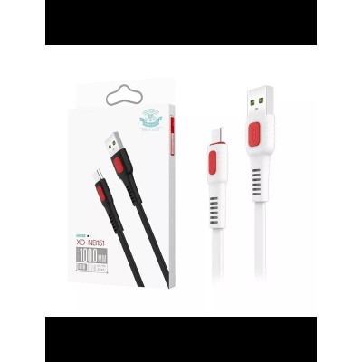 Кабель USB - MicroUSB XO NB151 (2.4A, плоский) Белый