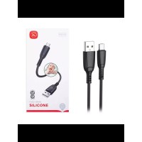 Кабель USB - MicroUSB XO NB245 (2.4A, силикон) Черный