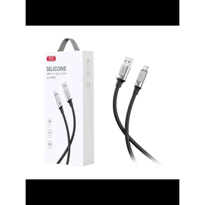 Кабель USB - MicroUSB XO NB251 (6A, силикон) Черный