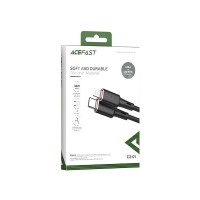 Кабель Type-C - Lightning Acefast C2-01 (3A, 30W, PD, MFI, оплетка силикон, 1,2 м) Черный