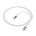 Кабель Type-C - Lightning Hoco U111 (3A, PD, оплетка нейлон, 1,2 м) Серый