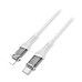 Кабель Type-C - Lightning Hoco U111 (3A, PD, оплетка нейлон, 1,2 м) Серый